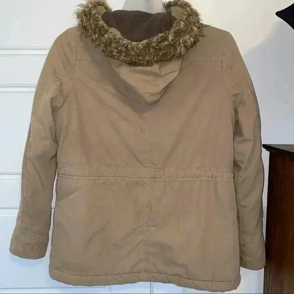 Old Navy Hooded Cargo Coat Size M Warm Zipper & Buttons & Lined 🧥❤️ - Picture 6 of 15
